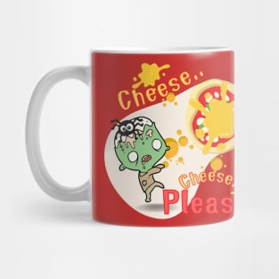 Pizza Lovers Zombie Cute : Cheese Please! Mug